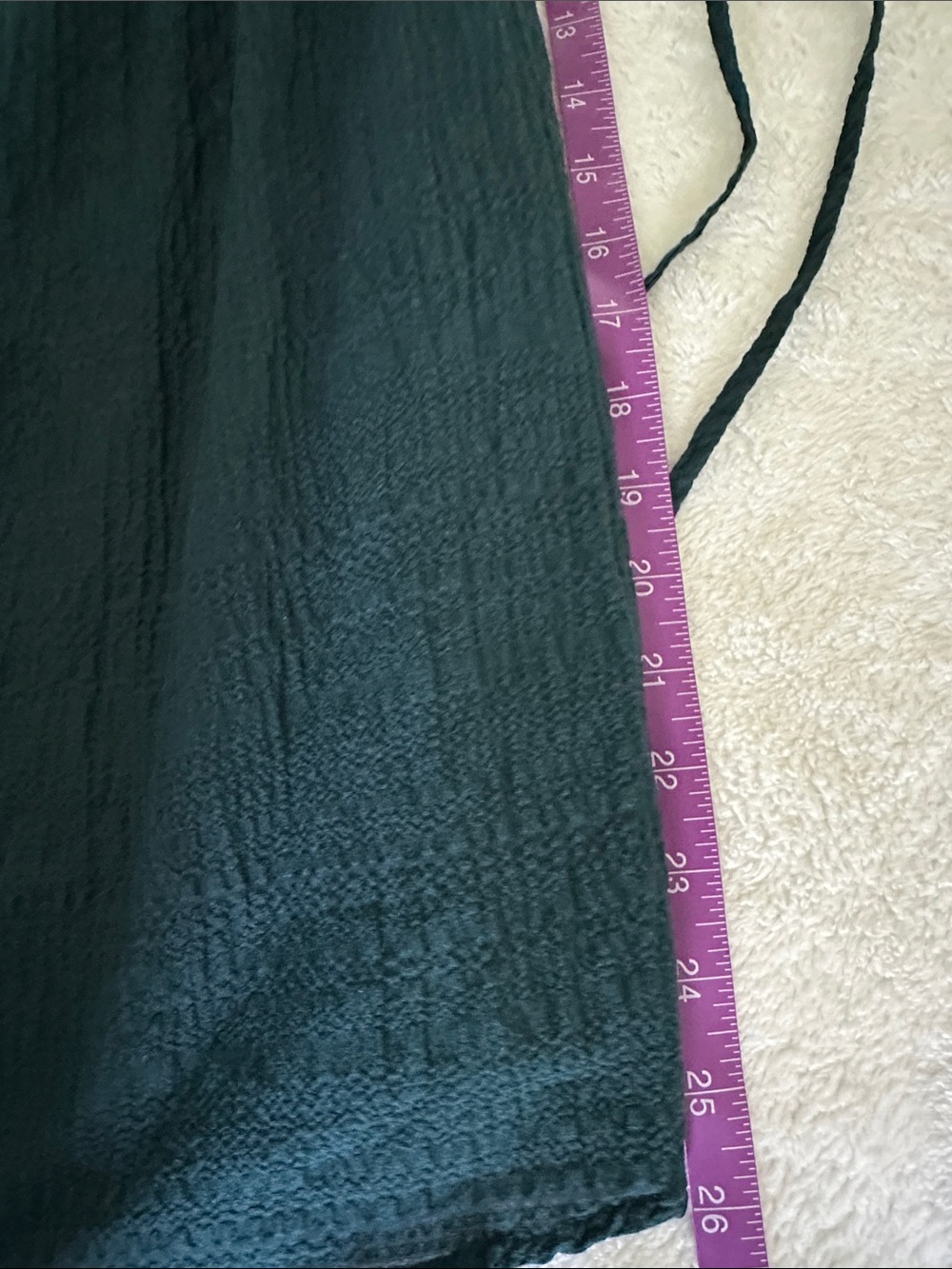 Dark Green Puff Sleeve Wrap Mini Dress - Picture 8 of 8